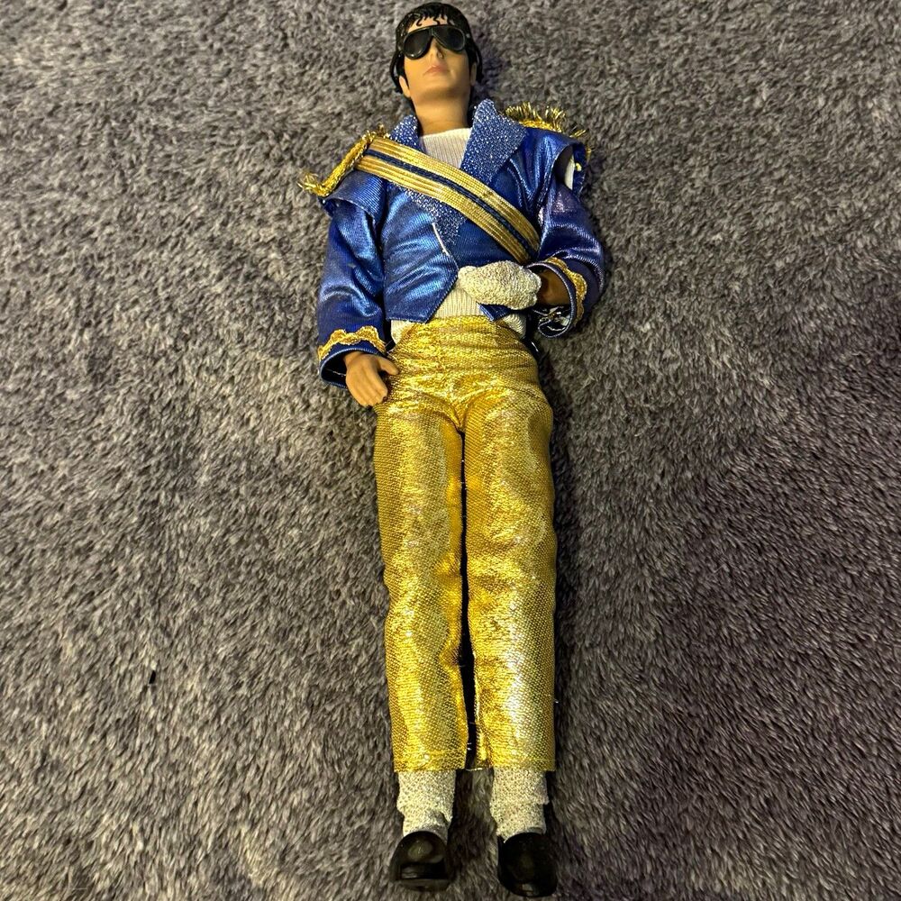 Michael Jackson Vintage Doll Figure Removable Outfit, Plastic/Fabric